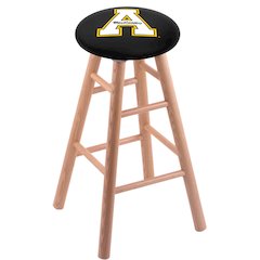 Oak Extra Tall Bar Stool in Natural Finish with Appalachian State Seat