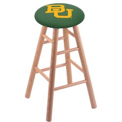 Oak Extra Tall Bar Stool in Natural Finish with Baylor Seat