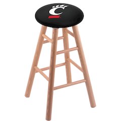 Oak Extra Tall Bar Stool in Natural Finish with Cincinnati Seat