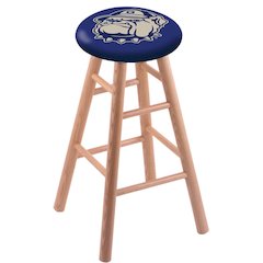 Oak Extra Tall Bar Stool in Natural Finish with Georgetown Seat