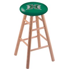 Oak Extra Tall Bar Stool in Natural Finish with Hawaii Seat