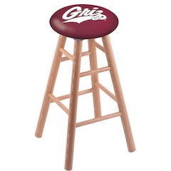 Oak Extra Tall Bar Stool in Natural Finish with Montana Seat