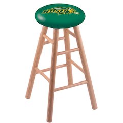 Oak Extra Tall Bar Stool in Natural Finish with North Dakota State Seat