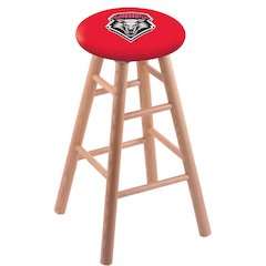 Oak Extra Tall Bar Stool in Natural Finish with New Mexico Seat