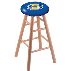 Oak Extra Tall Bar Stool in Natural Finish with South Dakota State Seat