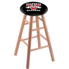 Oak Extra Tall Bar Stool in Natural Finish with Valdosta State Seat