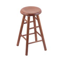 Oak Saddle Dish 36" Swivel Extra Tall Bar Stool with Smooth Legs, Medium Finish