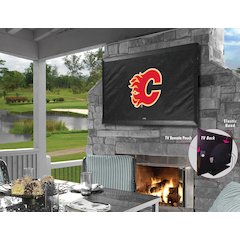 Calgary Flames TV Cover (TV sizes 50"-56") by Covers by HBS