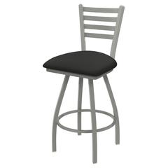XL 410 Jackie 36" Swivel Extra Tall Bar Stool with Anodized Nickel Finish and Canter Iron Seat