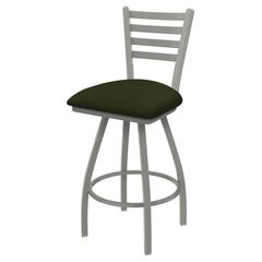 XL 410 Jackie 36" Swivel Extra Tall Bar Stool with Anodized Nickel Finish and Canter Pine Seat