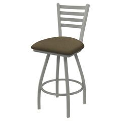 XL 410 Jackie 36" Swivel Extra Tall Bar Stool with Anodized Nickel Finish and Graph Cork Seat