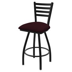 XL 410 Jackie 36" Swivel Extra Tall Bar Stool with Black Wrinkle Finish and Canter Bordeaux Seat