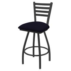 XL 410 Jackie 36" Swivel Extra Tall Bar Stool with Pewter Finish and Canter Twilight Seat