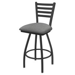 XL 410 Jackie 36" Swivel Extra Tall Bar Stool with Pewter Finish and Graph Alpine Seat