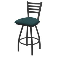 XL 410 Jackie 36" Swivel Extra Tall Bar Stool with Pewter Finish and Graph Tidal Seat