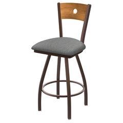 XL 830 Voltaire 36" Swivel Counter Stool with Bronze Finish, Medium Back, and Graph Alpine Seat