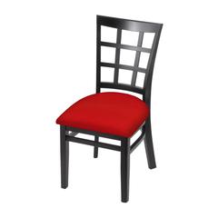 3130 18" Chair with Black Finish and Canter Red Seat