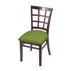 3130 18" Chair with Dark Cherry Finish and Canter Kiwi Green Seat
