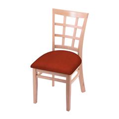 3130 18" Chair with Natural Finish and Graph Poppy Seat
