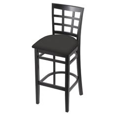 3130 25" Counter Stool with Black Finish and Canter Iron Seat