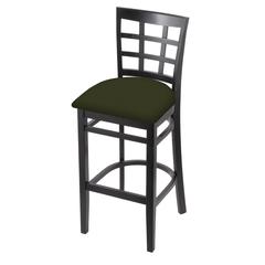 3130 25" Counter Stool with Black Finish and Canter Pine Seat