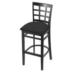 3130 25" Counter Stool with Black Finish and Graph Coal Seat