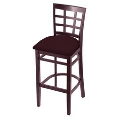 3130 25" Counter Stool with Dark Cherry Finish and Canter Bordeaux Seat