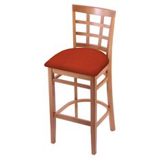 3130 25" Counter Stool with Medium Finish and Graph Poppy Seat