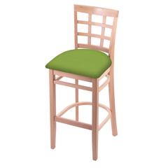 3130 25" Counter Stool with Natural Finish and Canter Kiwi Green Seat