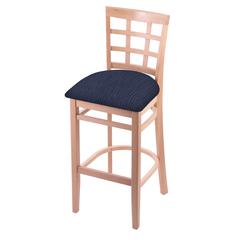 3130 25" Counter Stool with Natural Finish and Graph Anchor Seat