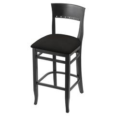 3160 25" Bar Stool with Black Finish and Canter Espresso Seat