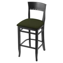 3160 25" Bar Stool with Black Finish and Canter Pine Seat