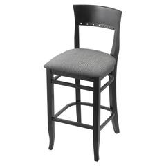 3160 25" Bar Stool with Black Finish and Graph Alpine Seat