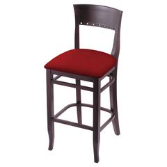 3160 25" Bar Stool with Dark Cherry Finish and Graph Ruby Seat