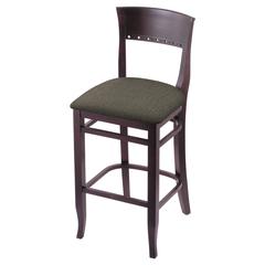 3160 25" Bar Stool with Dark Cherry Finish and Graph Chalice Seat