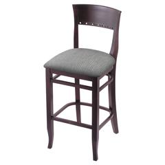 3160 25" Bar Stool with Dark Cherry Finish and Graph Alpine Seat