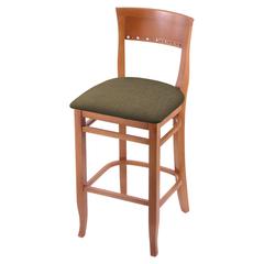 3160 25" Bar Stool with Medium Finish and Graph Cork Seat