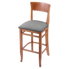 3160 25" Bar Stool with Medium Finish and Graph Alpine Seat