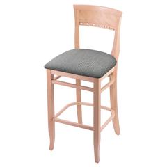 3160 25" Bar Stool with Natural Finish and Graph Alpine Seat
