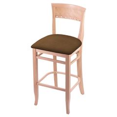 3160 25" Bar Stool with Natural Finish and Rein Thatch Seat