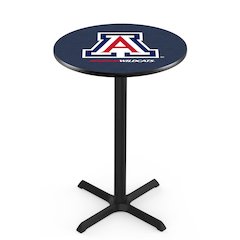 L211 University of Arizona 42' Tall - 36' Top Pub Table w/ Black Wrinkle Finish