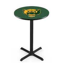 L211 Baylor University 42" Tall - 36" Top Pub Table with Black Wrinkle Finish
