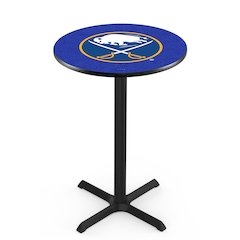 L211 Buffalo Sabres 42" Tall - 36" Top Pub Table with Black Wrinkle Finish (6134)