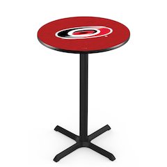 L211 Carolina Hurricanes 42" Tall - 36" Top Pub Table with Black Wrinkle Finish (6196)