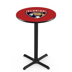 L211 Florida Panthers 42' Tall - 36' Top Pub Table w/ Black Wrinkle Finish (6424)