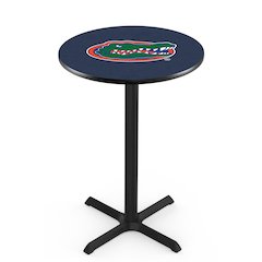 L211 University of Florida 42' Tall - 36' Top Pub Table w/ Black Wrinkle Finish