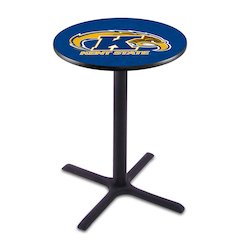 L211 Kent State University 42" Tall - 36" Top Pub Table with Black Wrinkle Finish