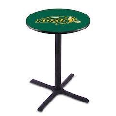 L211 North Dakota State University 42' Tall - 36' Top Pub Table w/ Black Wrinkle Finish