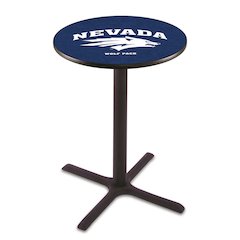 L211 University of Nevada 42' Tall - 36' Top Pub Table w/ Black Wrinkle Finish