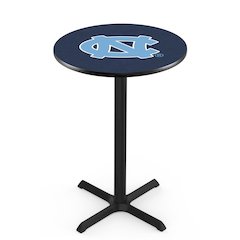 L211 University of North Carolina 42' Tall - 36' Top Pub Table w/ Black Wrinkle Finish